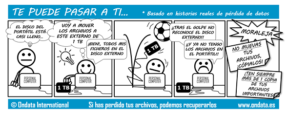 Mover archivos entre discos puede acabar en recuperacion de datos