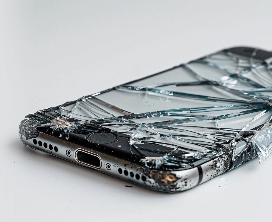 Teléfono roto por caída