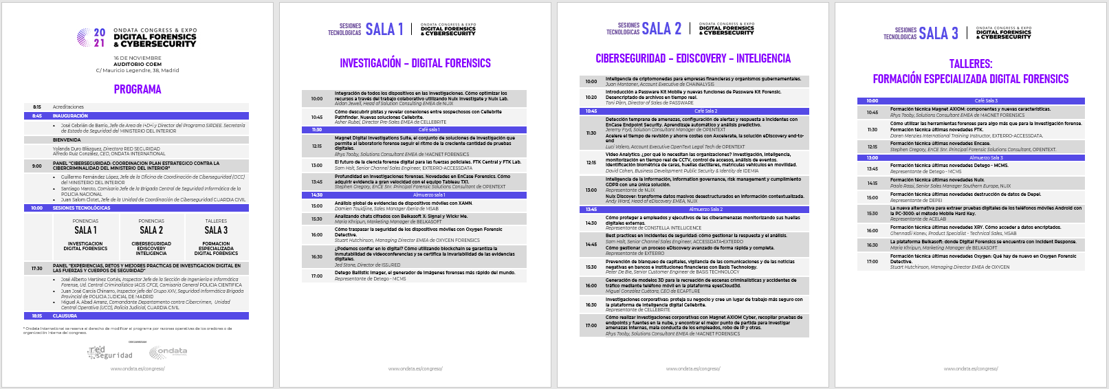 Miniatura clickable de la agenda del congreso