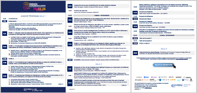 Miniatura clickable de la agenda del congreso
