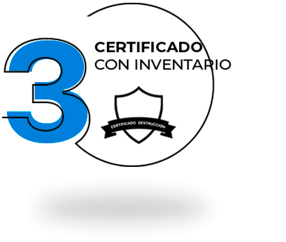 Certificado con inventario