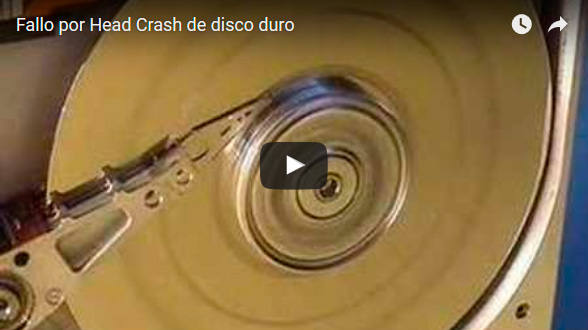 Vídeo: Fallo por head crash en disco duro